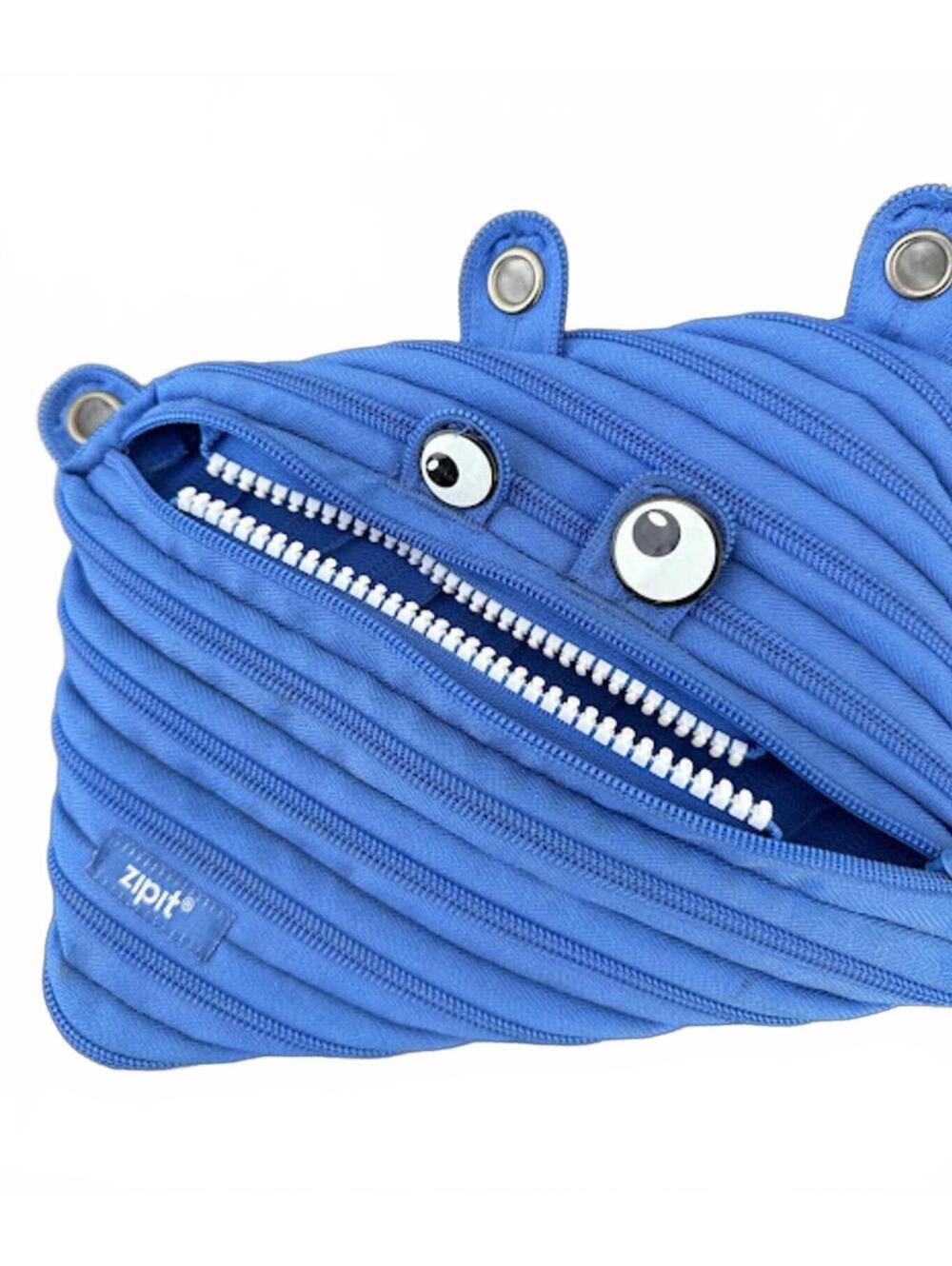 ZIPIT Monster Blue Zipper Pouch Bag Eyes